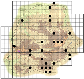 Tildia barberi Waterberg distribution